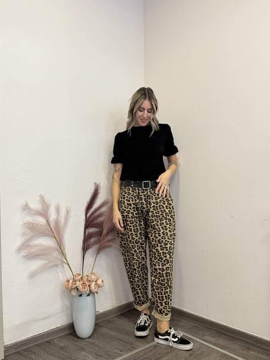 Pantaloni ovetto animalier