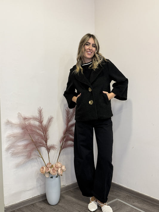 Cappotto corto bottoni oro