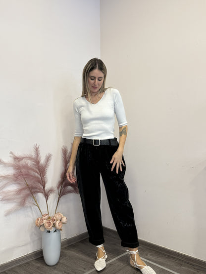 Pantaloni ecopelle animalier