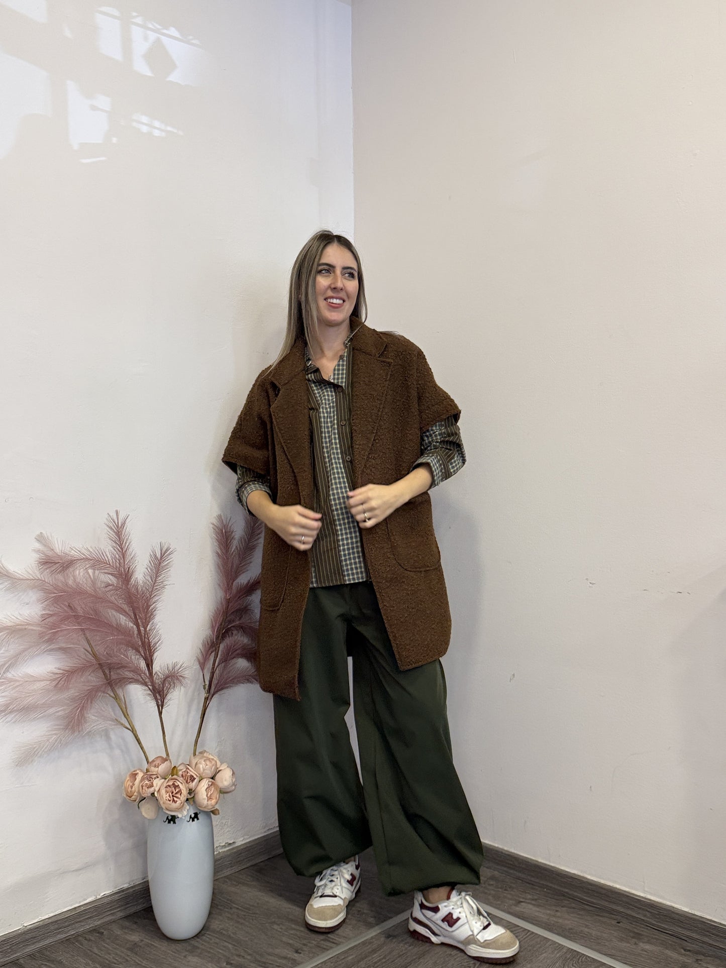 Pantaloni parachute verde