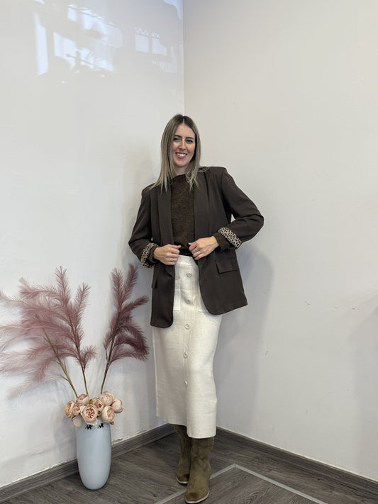 Giacca fodera animalier