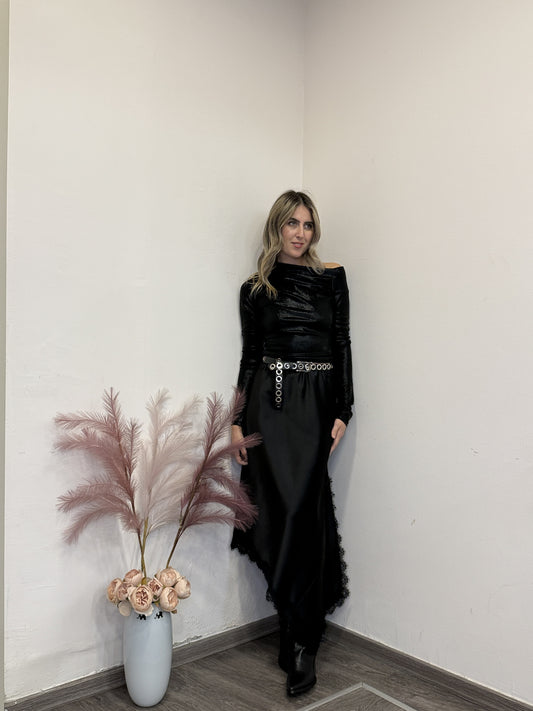 Gonna asimmetrica pizzo