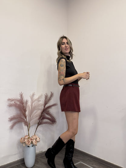 Gonna pantaloncino con cintura