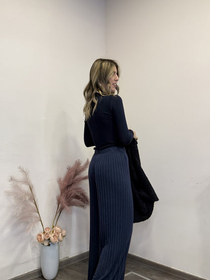 Pantaloni viscosa coste