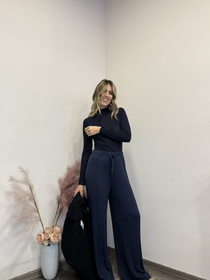 Pantaloni viscosa coste