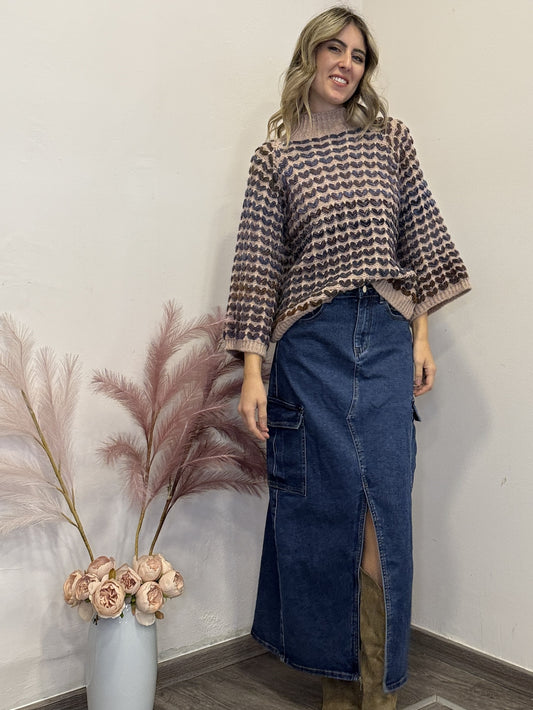 Maglione misto lana multicolor