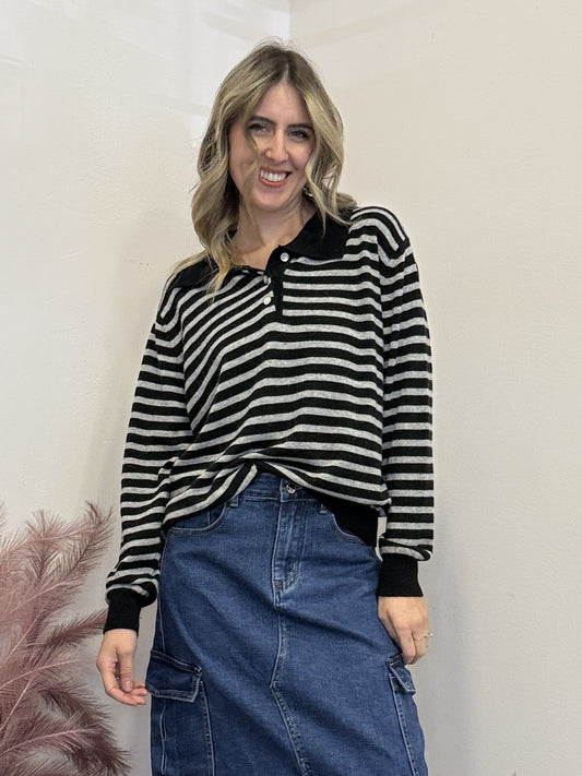 Maglione misto cashmere polo