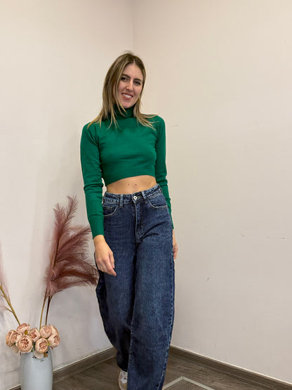 Maglione dolcevita crop