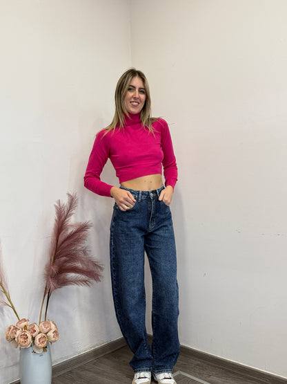 Maglione dolcevita crop