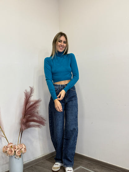 Maglione dolcevita crop