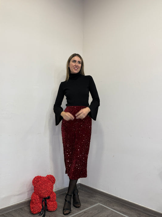 Maglione con manica a ventaglio