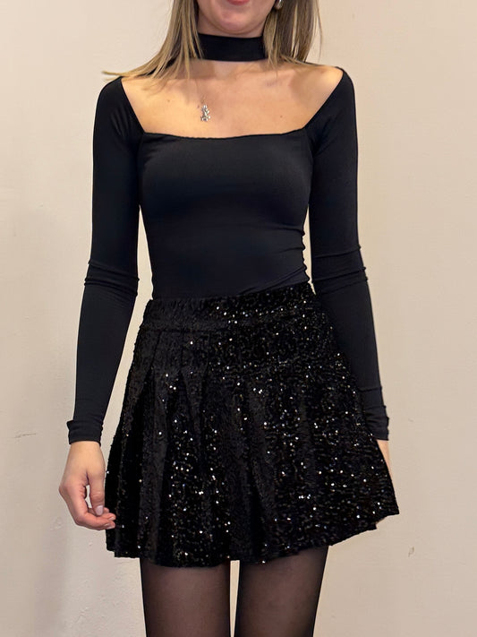 Body scollato nero