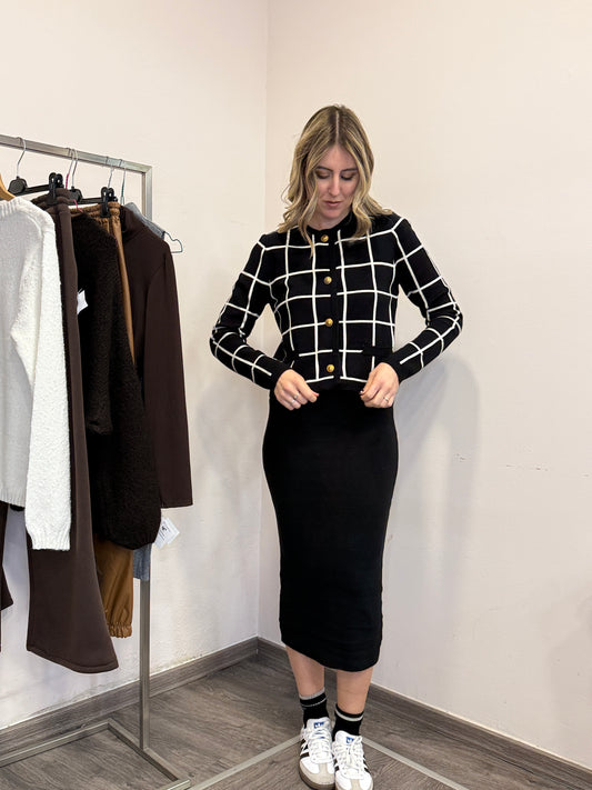 Gonna in maglia midi