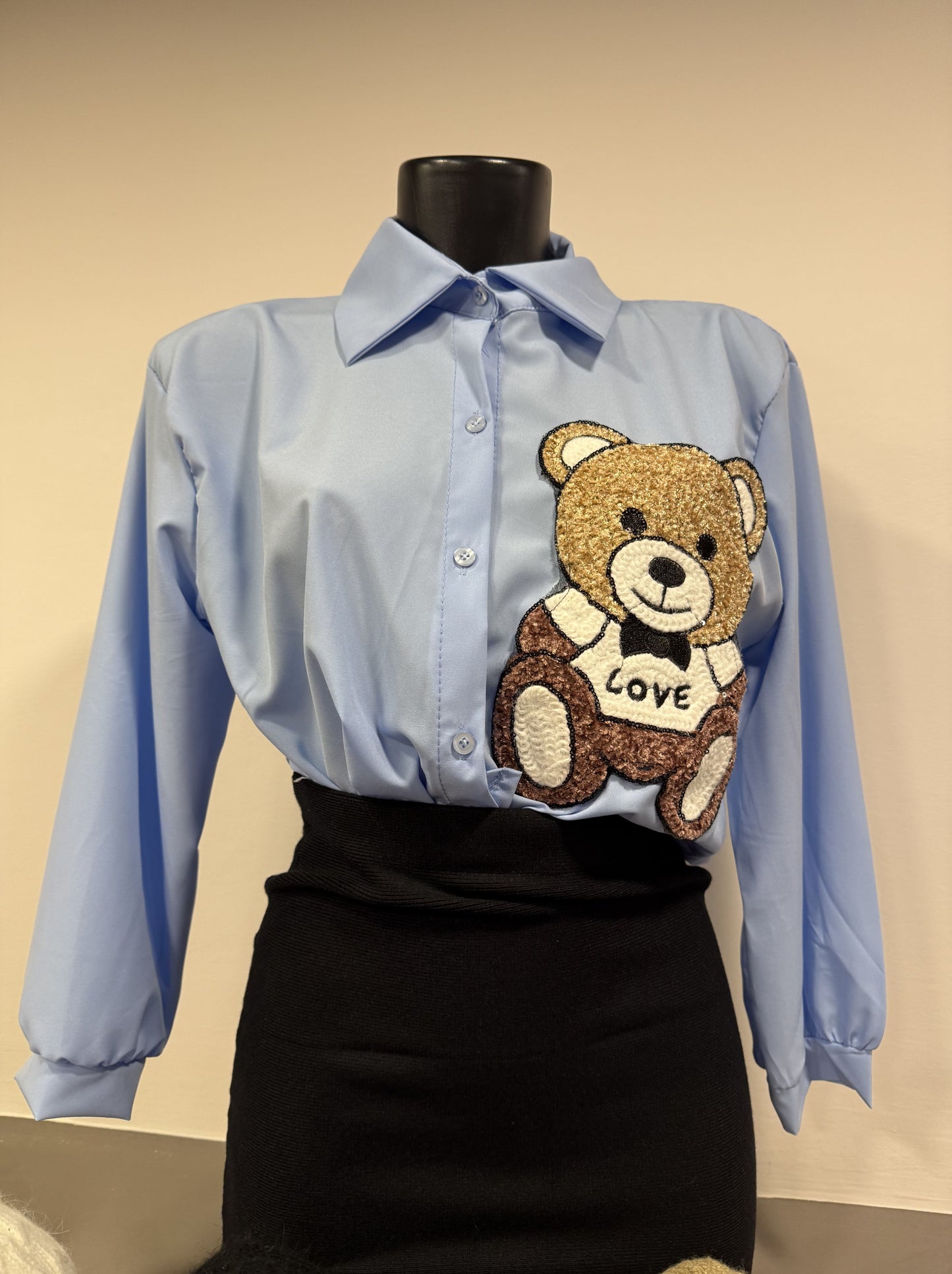 Camicia crop teddy