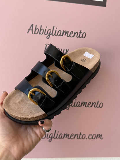 Ciabatta fibbie platform