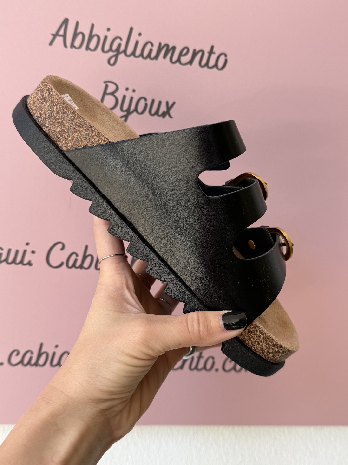 Ciabatta fibbie platform