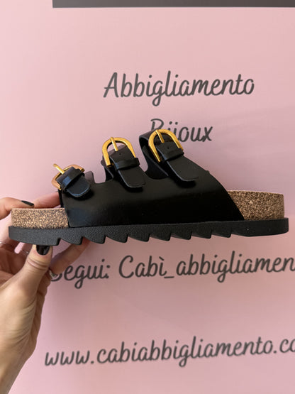 Ciabatta fibbie platform
