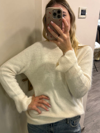 Maglione cashmere bianco