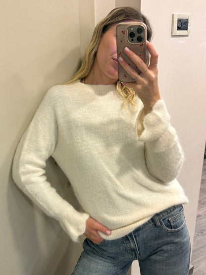 Maglione cashmere bianco