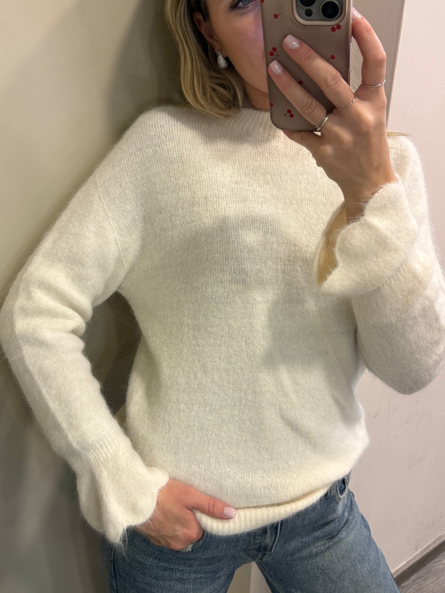 Maglione cashmere bianco
