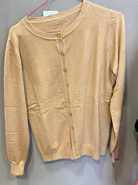 Cardigan girocollo basic