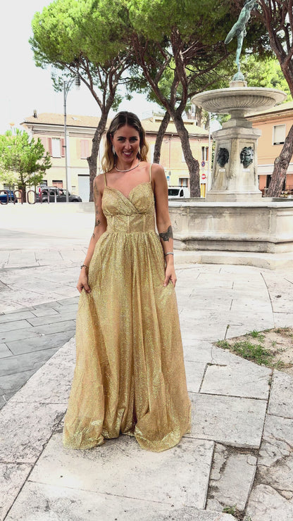 Abito Cerimonia gold